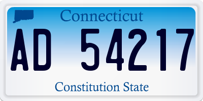 CT license plate AD54217