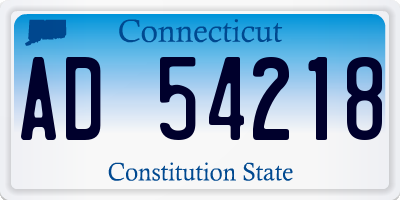 CT license plate AD54218
