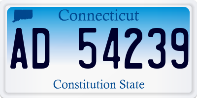 CT license plate AD54239