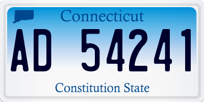 CT license plate AD54241
