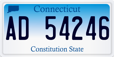 CT license plate AD54246