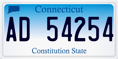 CT license plate AD54254
