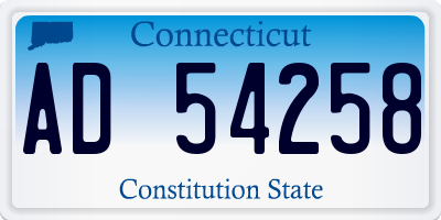 CT license plate AD54258