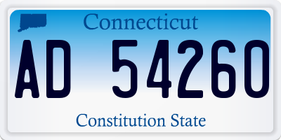 CT license plate AD54260