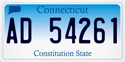 CT license plate AD54261