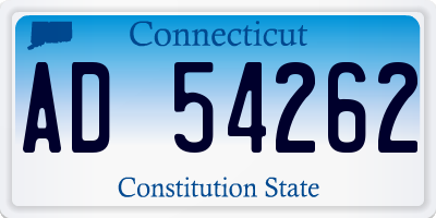 CT license plate AD54262