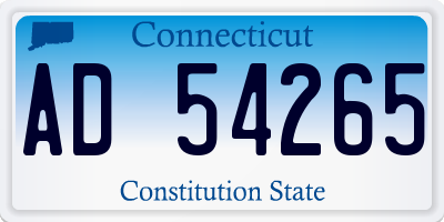 CT license plate AD54265