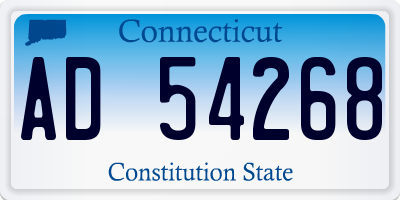 CT license plate AD54268