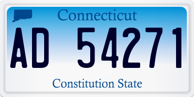 CT license plate AD54271