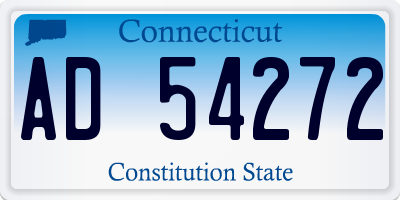 CT license plate AD54272