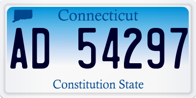 CT license plate AD54297