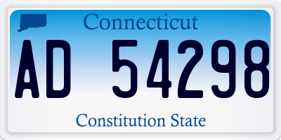 CT license plate AD54298