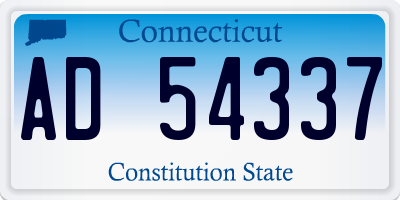 CT license plate AD54337
