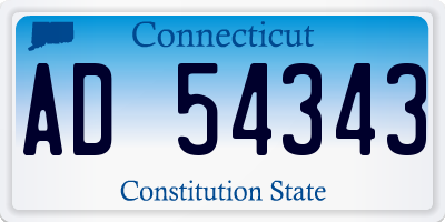 CT license plate AD54343