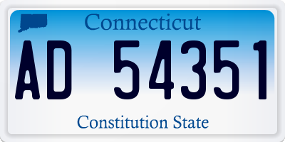 CT license plate AD54351