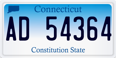CT license plate AD54364