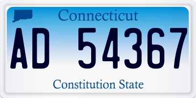 CT license plate AD54367