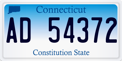 CT license plate AD54372