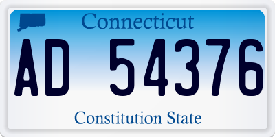 CT license plate AD54376