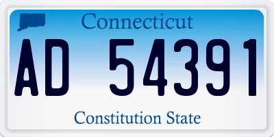 CT license plate AD54391