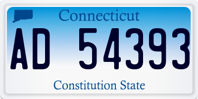 CT license plate AD54393