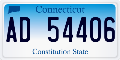CT license plate AD54406
