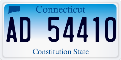 CT license plate AD54410