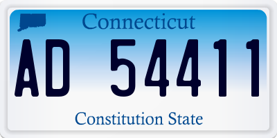 CT license plate AD54411