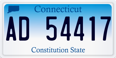 CT license plate AD54417