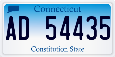 CT license plate AD54435