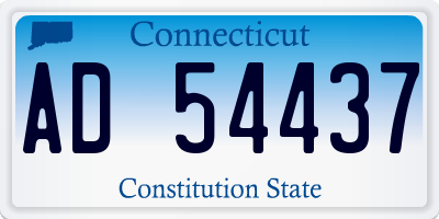 CT license plate AD54437