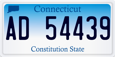 CT license plate AD54439