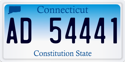 CT license plate AD54441