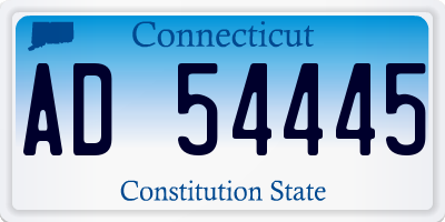 CT license plate AD54445