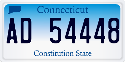 CT license plate AD54448
