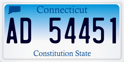 CT license plate AD54451