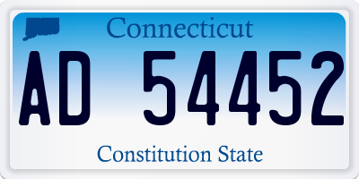 CT license plate AD54452