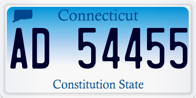 CT license plate AD54455
