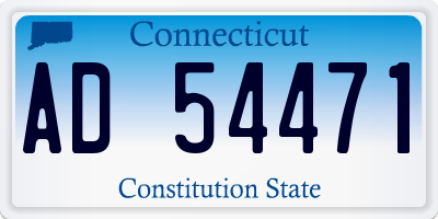 CT license plate AD54471