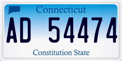 CT license plate AD54474