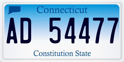 CT license plate AD54477