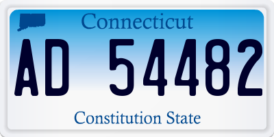 CT license plate AD54482