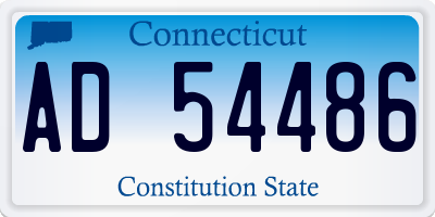 CT license plate AD54486