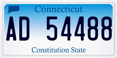CT license plate AD54488