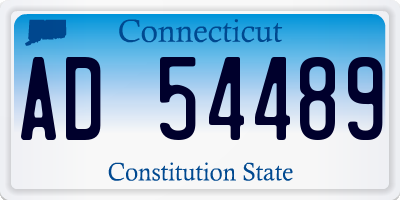 CT license plate AD54489