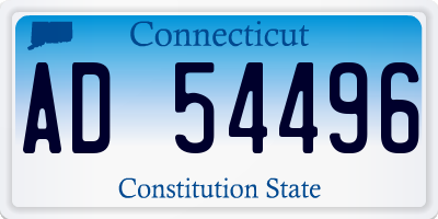 CT license plate AD54496