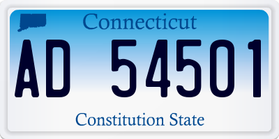 CT license plate AD54501