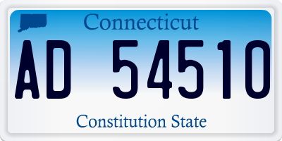 CT license plate AD54510