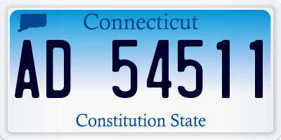CT license plate AD54511