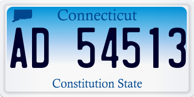 CT license plate AD54513